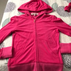 Juicy Couture terry tracksuit jacket hot pink